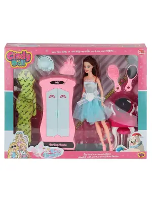 02453 Cindy Doll Dolaplı Makyaj Masalı Bebek -Oydaş Oyuncak