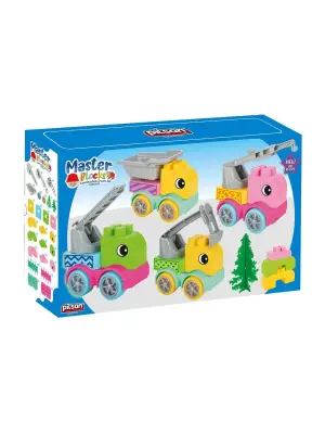 03 607 MASTER BLOKLAR İNŞAAT KAMYONLARI SETİ