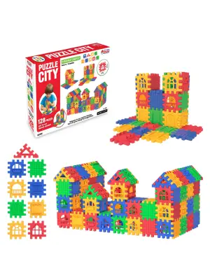 03703 Puzzle City 128 Parça -Dede