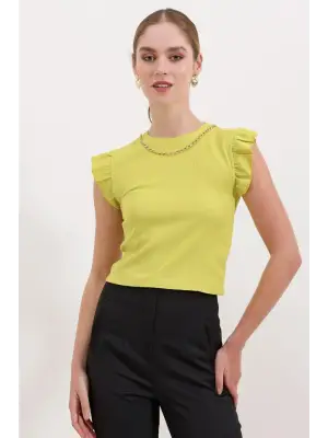 0430 Örme Bluz - A.Sarı