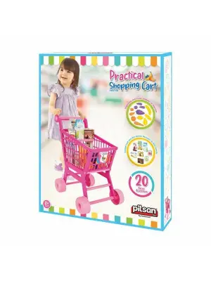 07 608 Pilsan Pratik Pembe Market Arabası (meyve ve sebze)