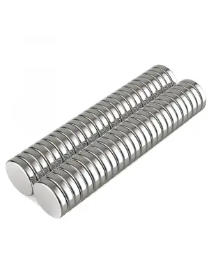 1 Adet 10x2mm Yuvarlak Neodyum Mıknatıs Güçlü Magnet Nikel Kaplamalı