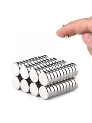 10 Adet 8x3mm Yuvarlak Neodyum Mıknatıs Güçlü Nikel Kaplamalı Kaliteli Dayanıklı Magnet
