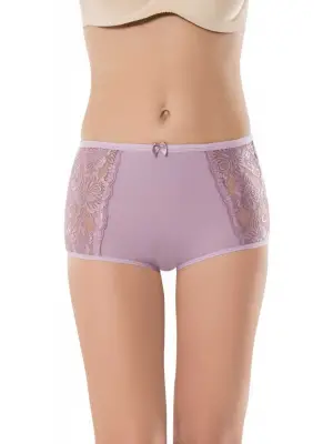 10 Adet Kenar Dantelli Toparlayıcı Yüksek Bel   Külot