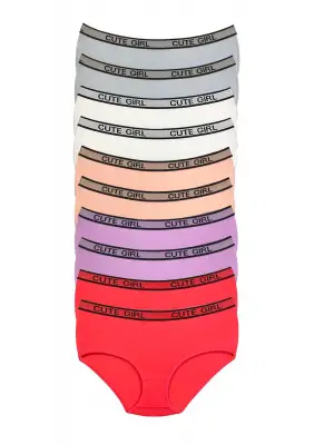 Omarı Yüksek Bel Yazılı Kadın Şort Külot