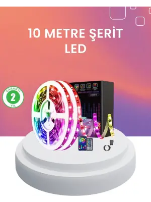 10 Metre Telefon Kontrollü Smart Şerit Led Usb Rgb Kumandalı