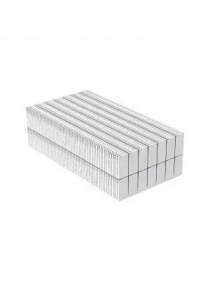 100 Adet 15x10x1.5 Mm Köşeli Neodyum Mıknatıs N35 Magnet Dayanıklı Nikel Kaplama