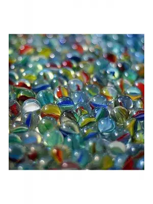 Omarı Renkli Cam Misket Bilye Oyuncak Seti