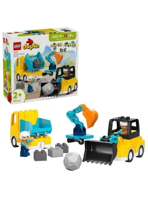 10475 Lego Duplo 3ü1 arada İnşaat Araçları 22 parça +2 yaş