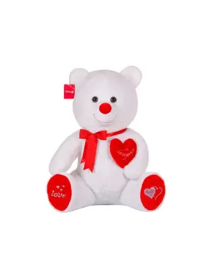 1054B  Tıkıl Ayı 70 cm Beyaz-Selay Oyuncak