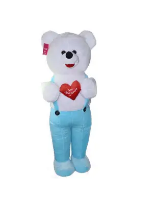 1076M Tulumlu Ayı Mavi 115 cm-Selay Oyuncak