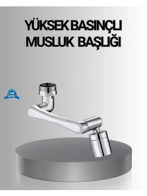 1080° Dönebilen Musluk Başlığı Robotik Kol Havalandırıcı Çok Yönlü Su Yönlendirme