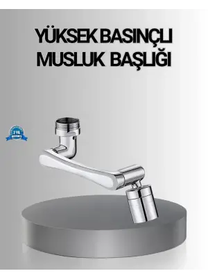 1080° Dönebilen Musluk Başlığı Robotik Kol Havalandırıcı Çok Yönlü Su Yönlendirme