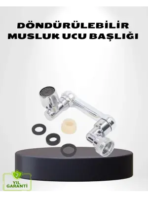1080° Dönebilen Musluk Ucu – Su Tasarruflu, Esnek Ve 360° Çift Eksenli Başlık (kopya)