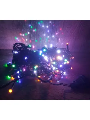 10m 100 Led Damla Uçlu Led Işık Rgb Işık Siyah Kablo