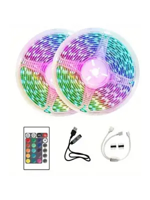 10m Şerit Led İç Mekan Renkli Rgb Şerit Led Kumandalı