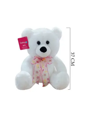 1178B Selay, Oturan Ayı 37 cm Beyaz