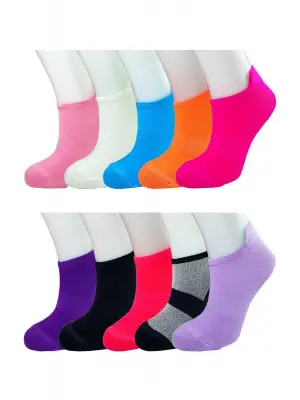 Omarı Yumuşak Neon Renkli Kadın Bilek Çorap Seti