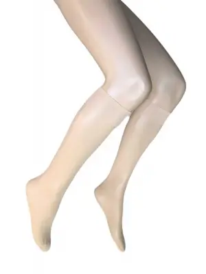 12 Adet Parlak Dizaltı Kadın Çorap 15 Denye Ten