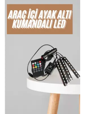 12li Şerit Led Işık Rgb Sese Ve Müziğe Duyarlı Araç İçi Ayak Altı