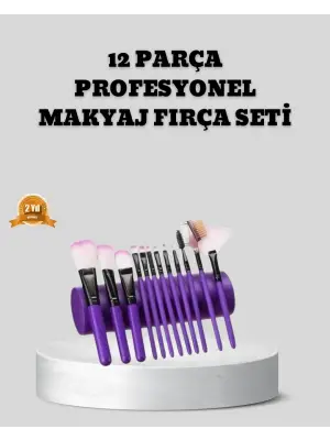 12 Parça Makyaj Fırça Seti – Profesyonel Ve Günlük Kullanıma Uygun