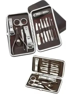 12 Parça Manikür Pedikür Seti Tırnak Bakımı Nasır Temizleme El Ayak Bakımı