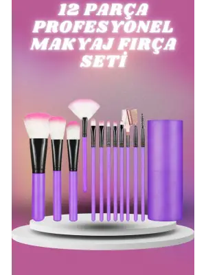12 Parça Profesyonel Makyaj Seti Yumuşak Kıllı Yüz Ve Göz Makyajına Uygun