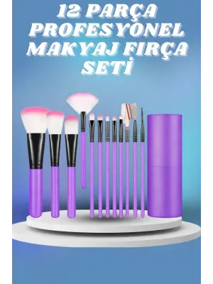 12 Parça Yumuşak Uçlu Makyaj Fırça Set-göz Ve Yüz Makyajı İçin Fırça Seti Profesyonel Makyaj Seti