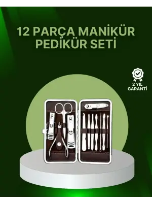 12 Parçalık Özel Deri Çantalı Kişisel Bakım Seti