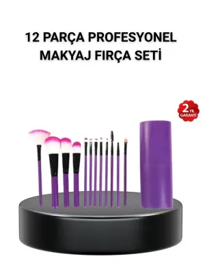 12’li Profesyonel Makyaj Fırça Seti – Dökülmeyen Yumuşak Kıllı, Ergonomik Tasarım