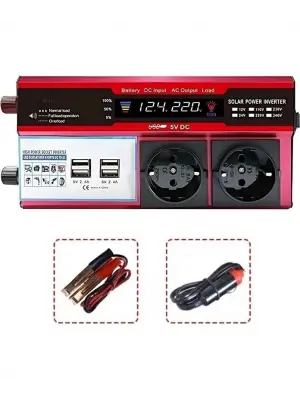 12v 2000w Modifiye Sinüs İnverter Araç Ve Güneş Enerjisi Uyumlu, Çift Usb, Çift Priz Ve Çakmaklık Epilons