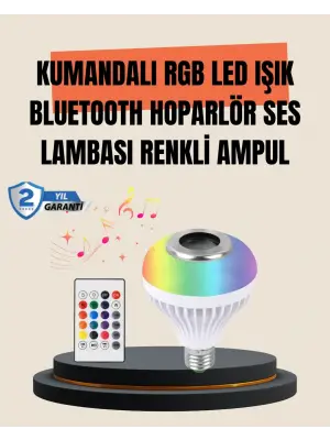 12w Led Ampul – Renkli Işık Ve Dahili Hoparlör Özellikli