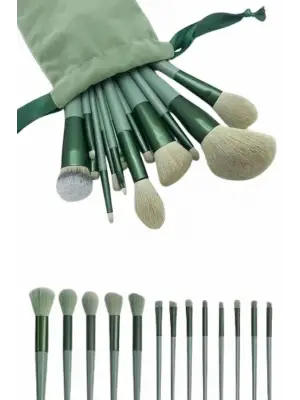 13 Parça Makyaj Fırça Seti Far Kontür Aydnlatıcı Fırçası İz Bırakmaz Hafif Ve Yumuşak