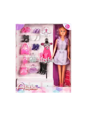 1429 SUN-RST-SIS- Alisha Yedek Ayakkabı ve Çantalı Bebek Oyun Seti - Sunman