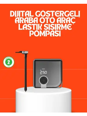 150 Psı Yüksek Basınç Kapasiteli Kablosuz Lastik Pompası