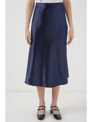 15806 Saten Etek - Lacivert