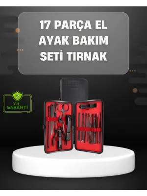 17 Parçalık Profesyonel Manikür Seti – Paslanmaz Çelik