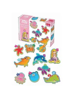 Omarı Deniz Canlıları Çocuk Puzzle Oyunu