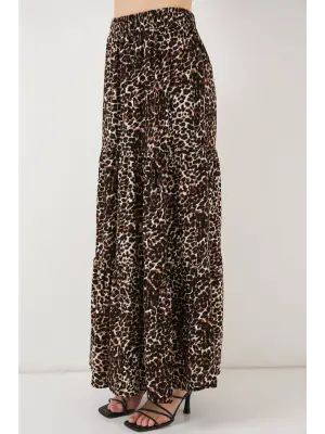 Etnik Desenli Uzun Etek