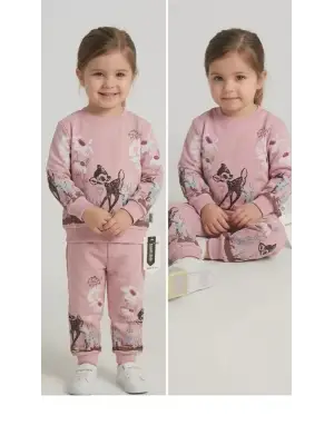 2-3-4-5 Yaş Ceylan Baskılı Penye Çocuk Takımı