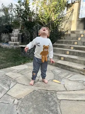 Etkileyici 2li Çocuk Takımı Ekru