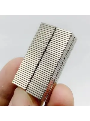 2 Adet 15x10x1.5 Mm Köşeli Neodyum Mıknatıs N35 Magnet Dayanıklı Nikel Kaplama