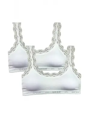 Omarı Dantel Nakış İşlemeli Bambu Kadın Büstiyer