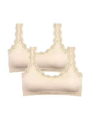 Omarı Doğal Bambu İçerikli Dantelli Kadın Büstiyer Seti