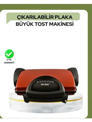 2000 Watt Teflon Tost Makinesi – Geniş Plaka, Ayarlanabilir Isı, Kolay Temizlik