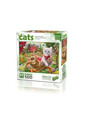 20043 Kediler Çiftlikte 500 Parça Puzzle -KS Puzzle