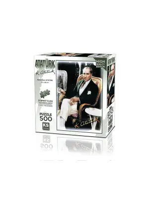 20060 Kahve İçen Atatürk 500 Parça Puzzle -KS Puzzle