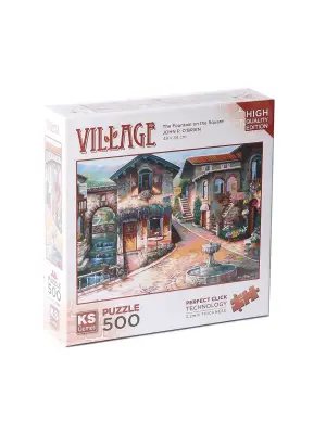 20068 The Fountain On The Square 500 Parça Puzzle