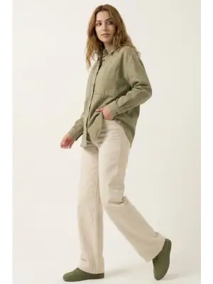 Modern Oversize Gabardin Ceket
