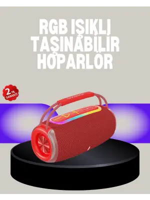 20w Kablosuz Bluetooth Hoparlör Rgb Işık Efektli Usb/sd/aux Destekli